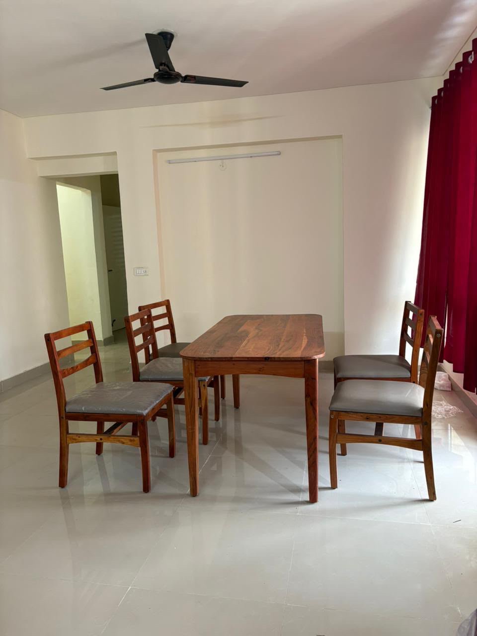 Solid wood dining table and 4 chairs